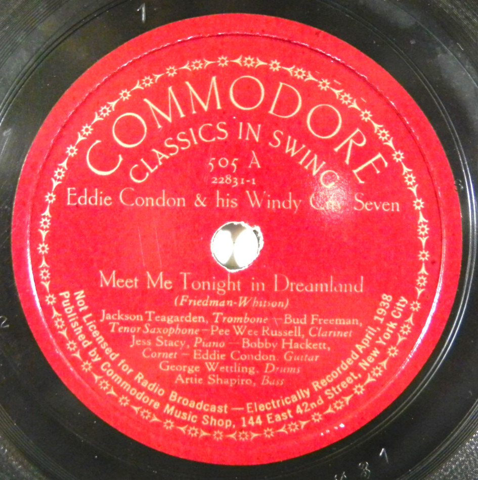 Eddie Condon / Jack Teagarden – Meet Me Tonight In Dreamland / Diane 1938 78RPM