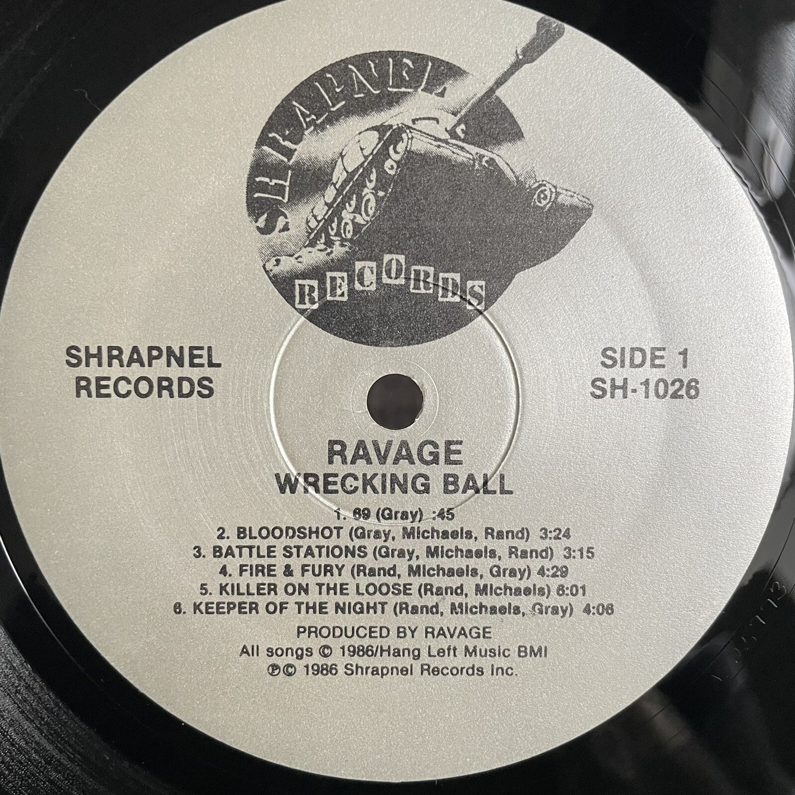 Ravage – Wrecking Ball Vinyl Record FIRST EU Pressing BLACK 1986