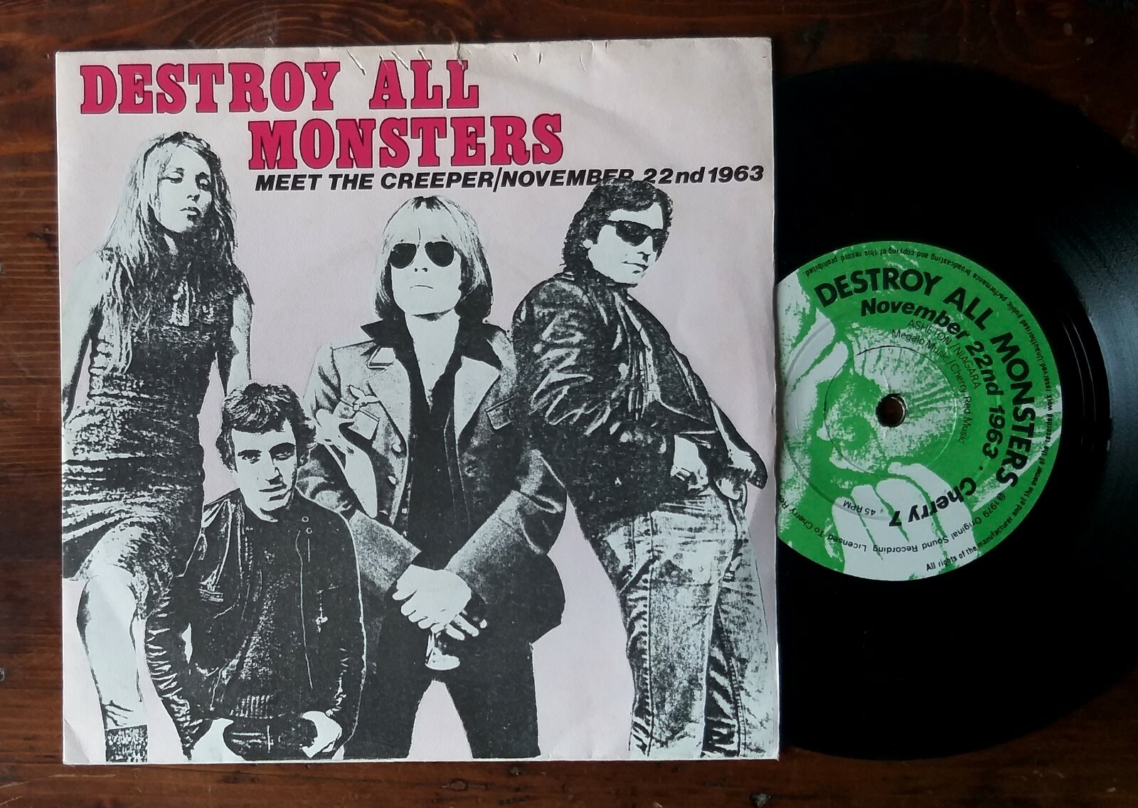 DESTROY ALL MONSTERS – Meet the creeper.. rare 7″ post punk uk original NM