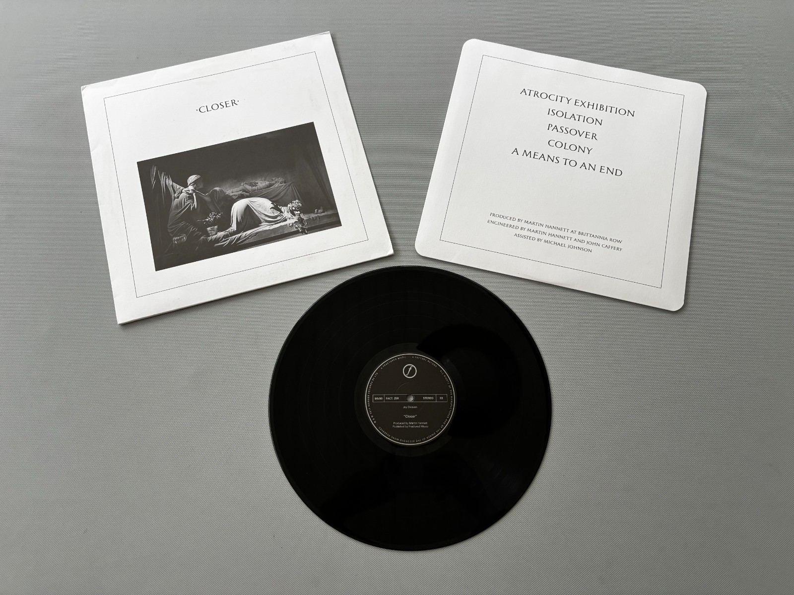 Joy Division – Closer – Tested Preowned Vinyl LP – 2015 Pressing