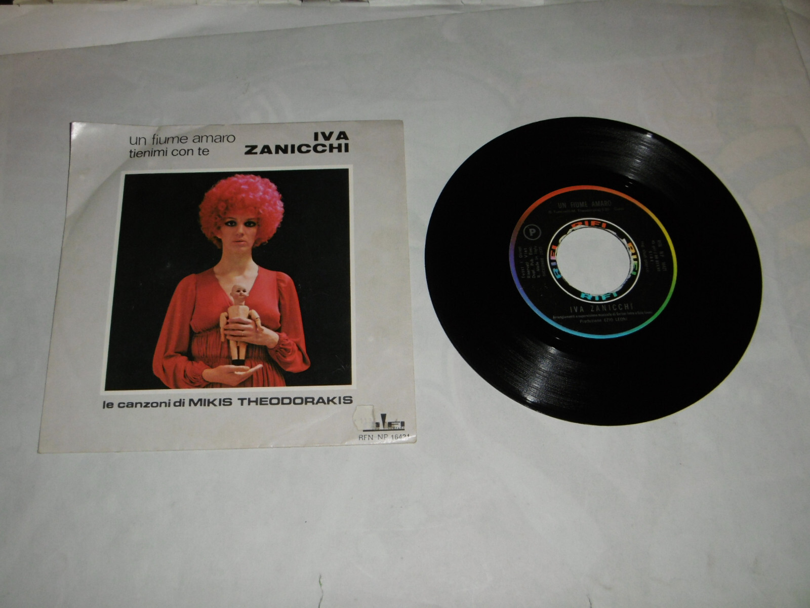 VINILE 45 GIRI IVA ZANICCHI UN FIUME AMARO TIENIMI CON TE RIFI 16421