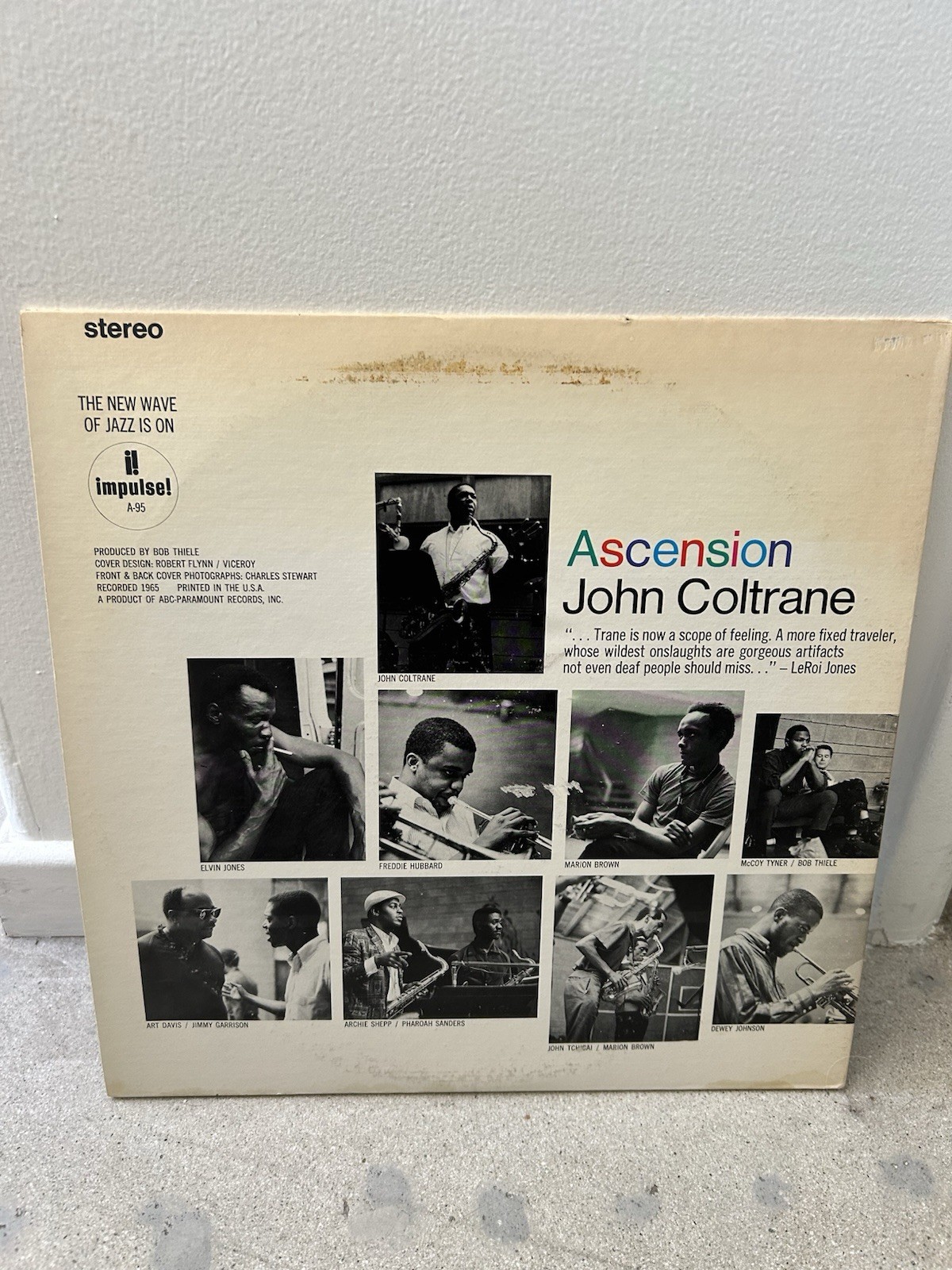 John Coltrane Ascension LP MCA Impulse! AS-95 1966 1st Press