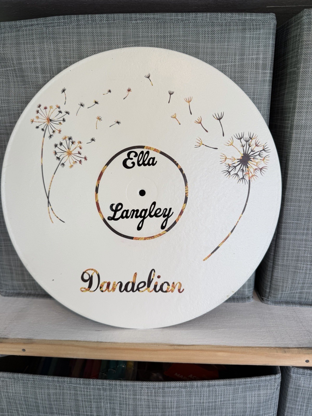 Ella Langley Dandelion Themed Decorative Vinyl Album, Wall Art