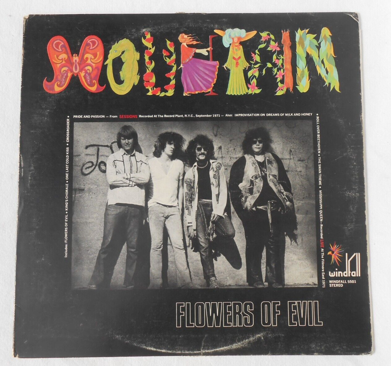 Mountain Flowers Of Evil 1971 Windfall Records LP/Vinyl 5501