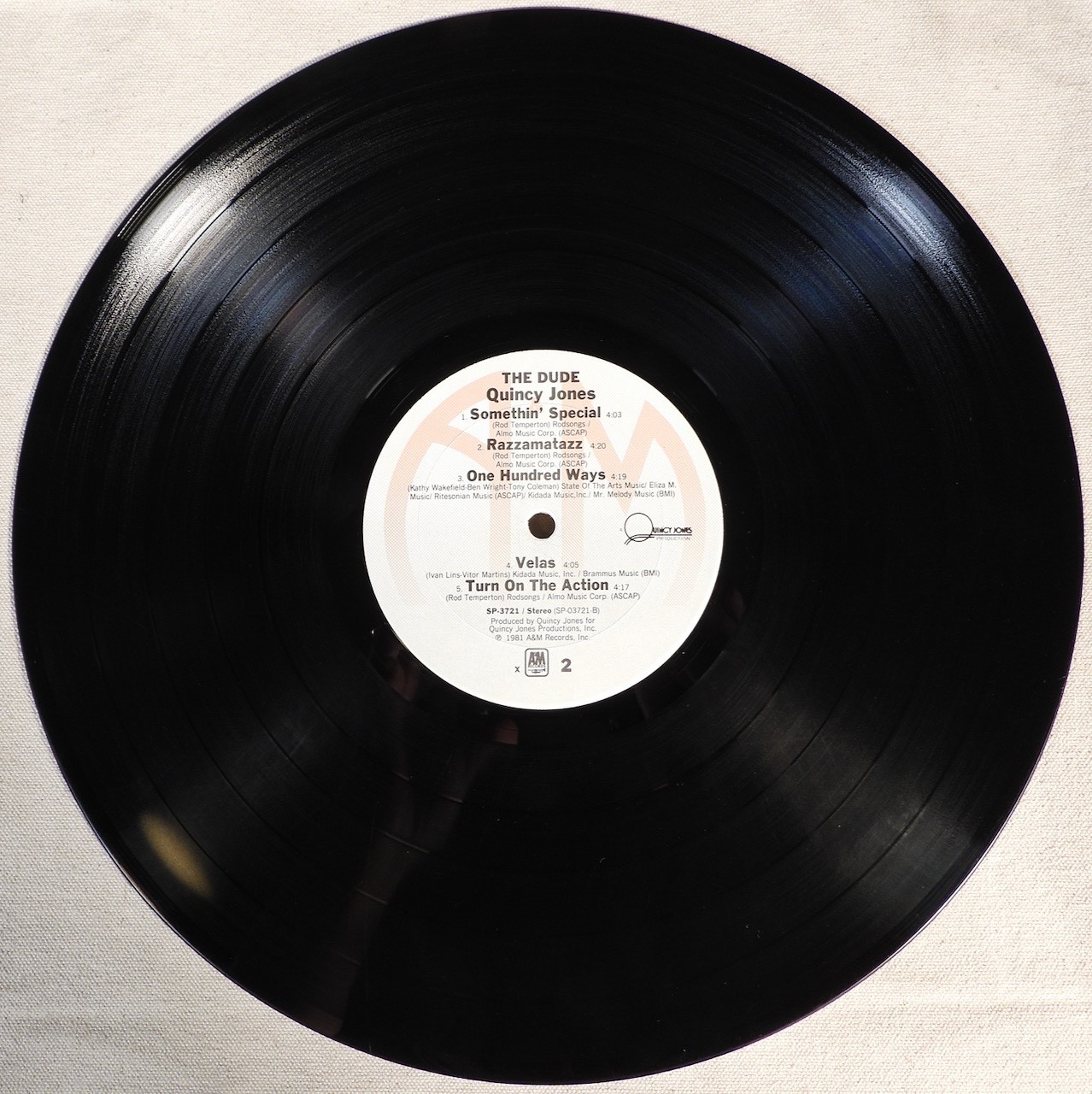 Quincy Jones ‎– The Dude LP 1981 US x-Pitman Pressing VG