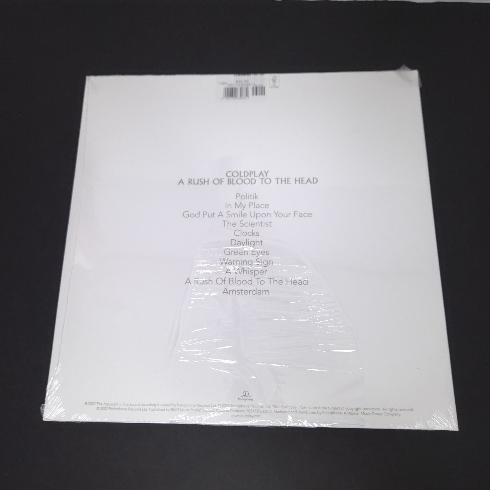 Coldplay – A Rush of Blood to the Head (Clear EcoRecord) Vinyl Record LP Sealed