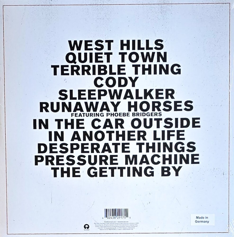 THE KILLERS – PRESSURE MACHINE – VINYL LP ” NEW, SEALED “
