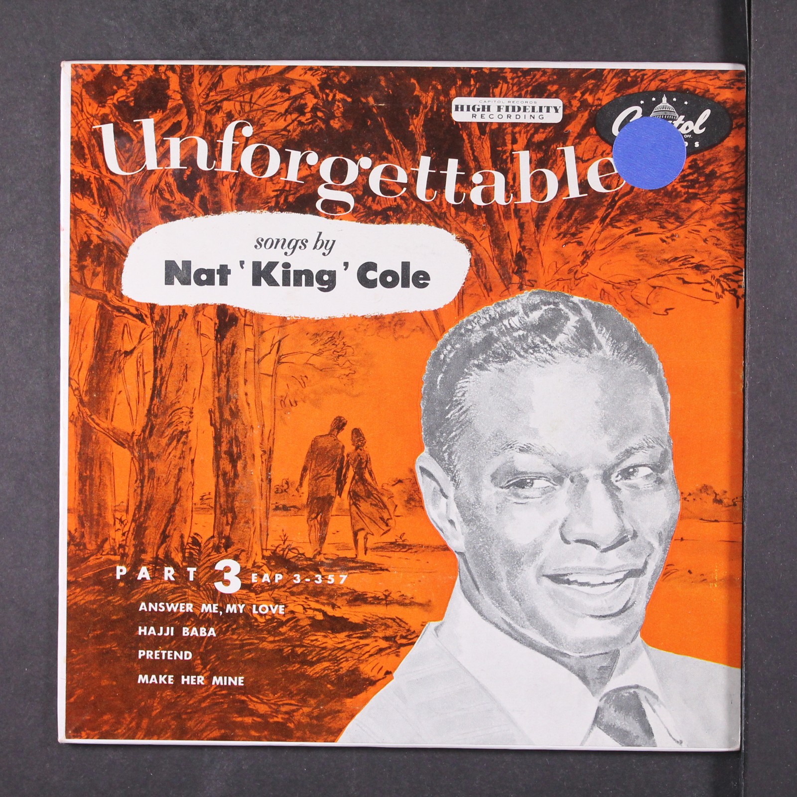 NAT KING COLE: unforgettable part 3 CAPITOL 7″ 2x EP 45 RPM