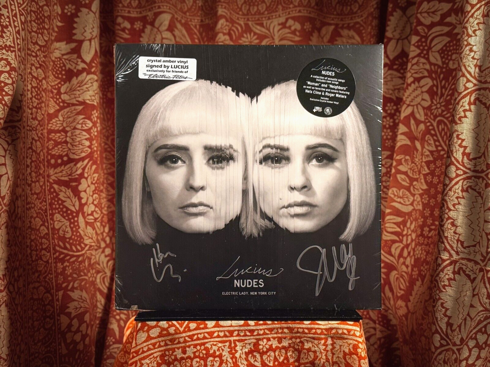 SIGNED Nudes Lucius CRYSTAL AMBER vinyl good grief Brandi Carlile local natives