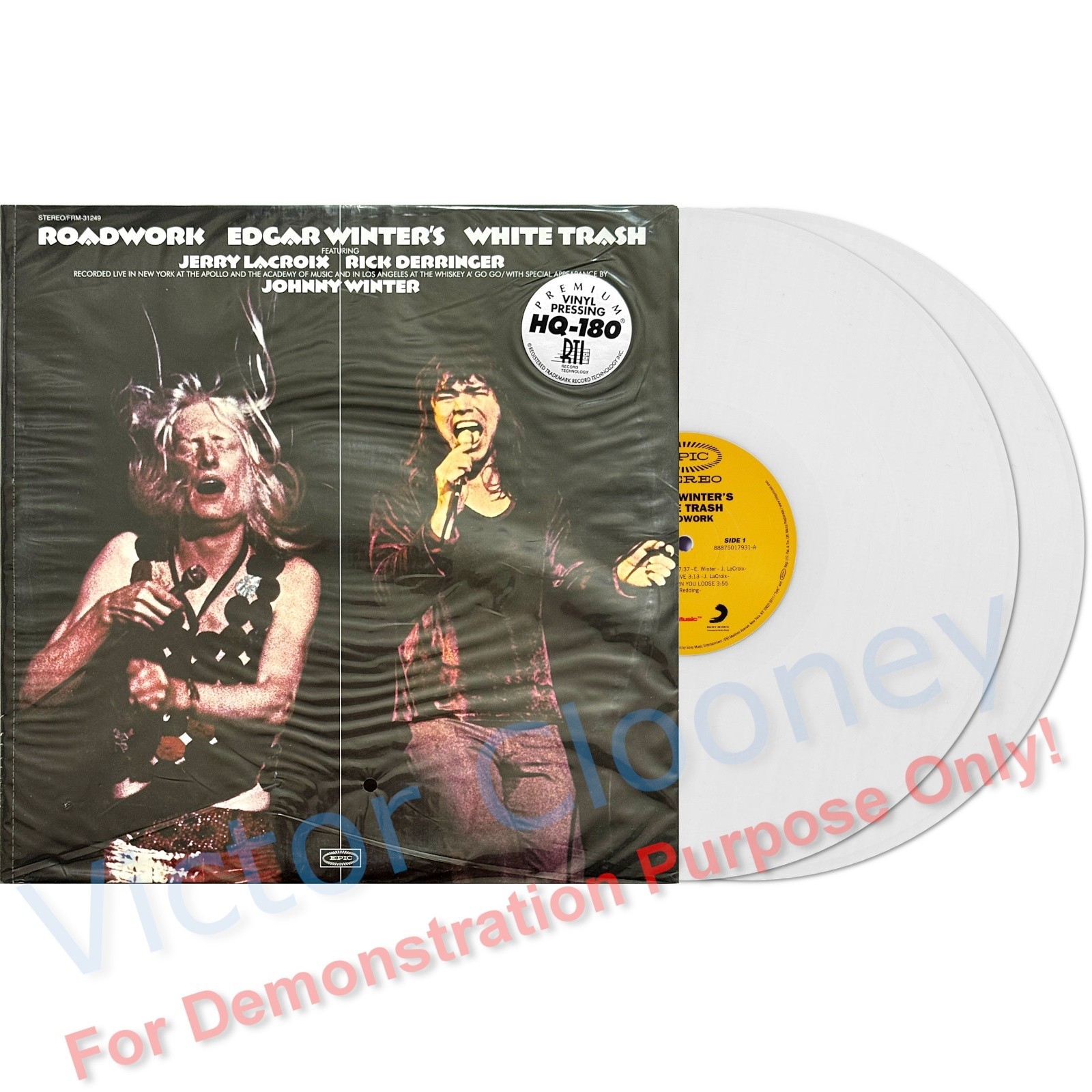 EDGAR WINTER. Roadwork (WHITE TRASH) Friday Music RTI HQ-180 White Vinyl 2LP NEW
