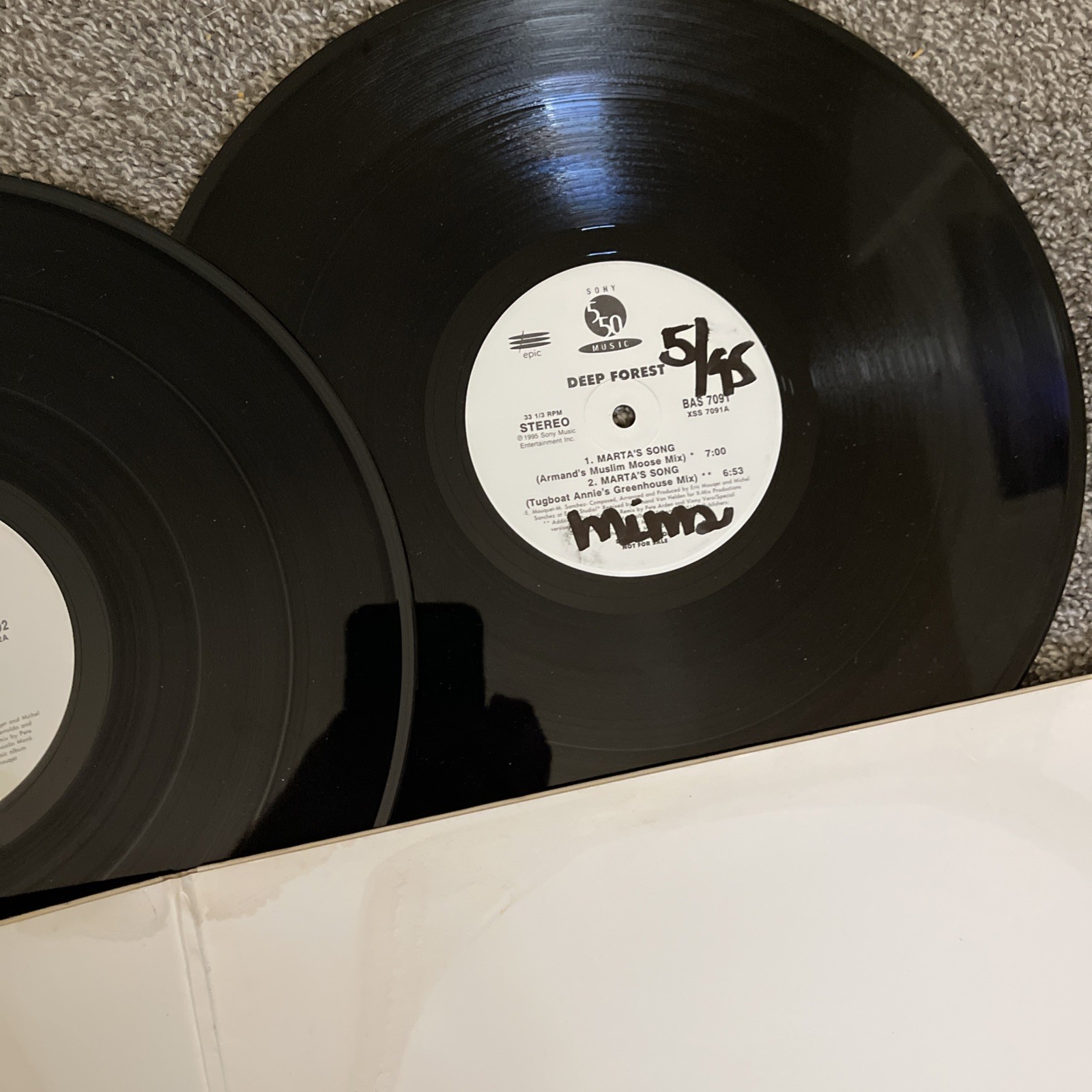 Deep Forest ‎– Marta’s Song – 1995 2LPs PROMO Ex Cond VINYL RECORD