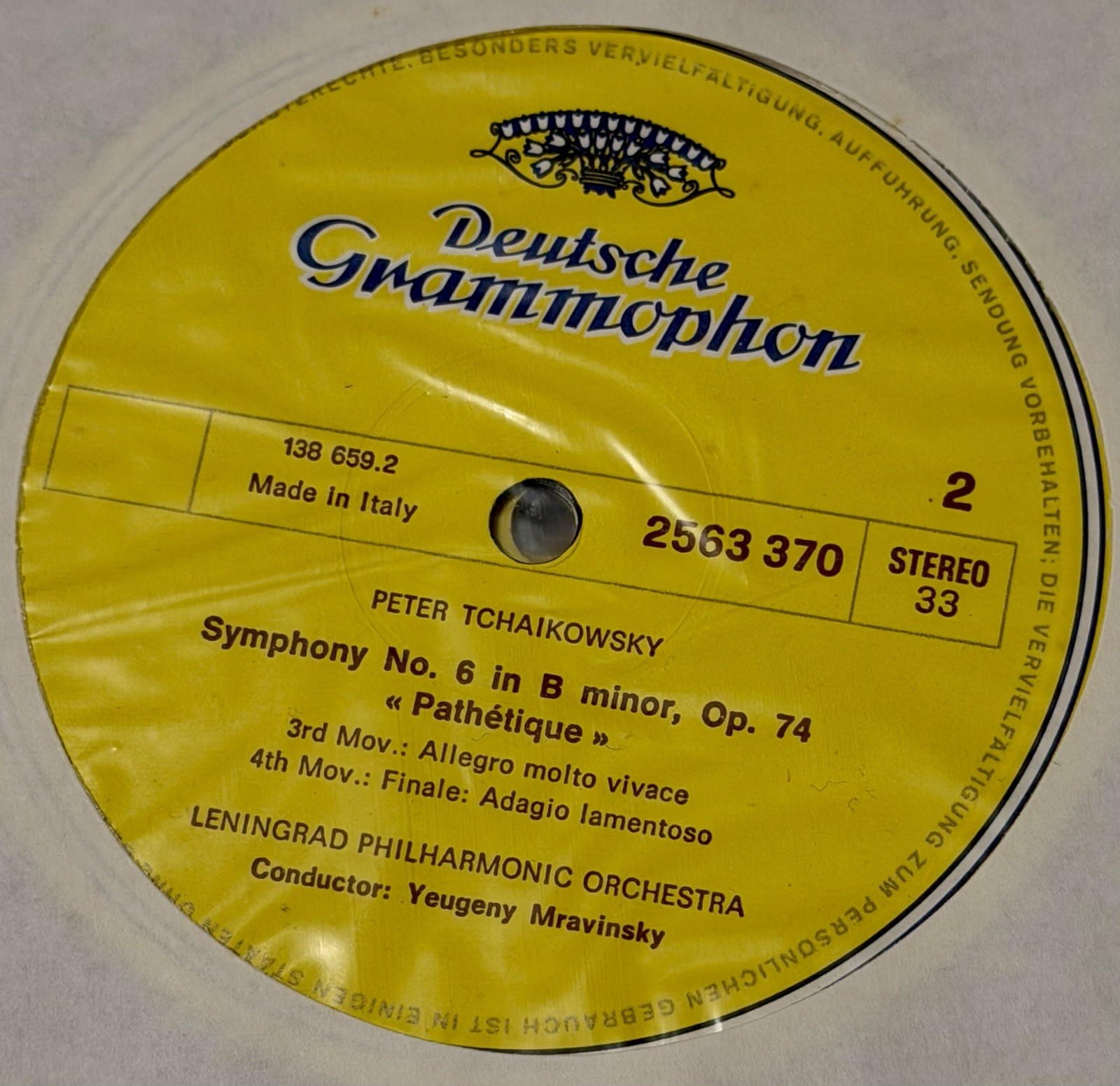 Tchaikovsky Symphonies 4 5 6 3LP Box Set Deutsche Grammophon Mravinsky AS-IS