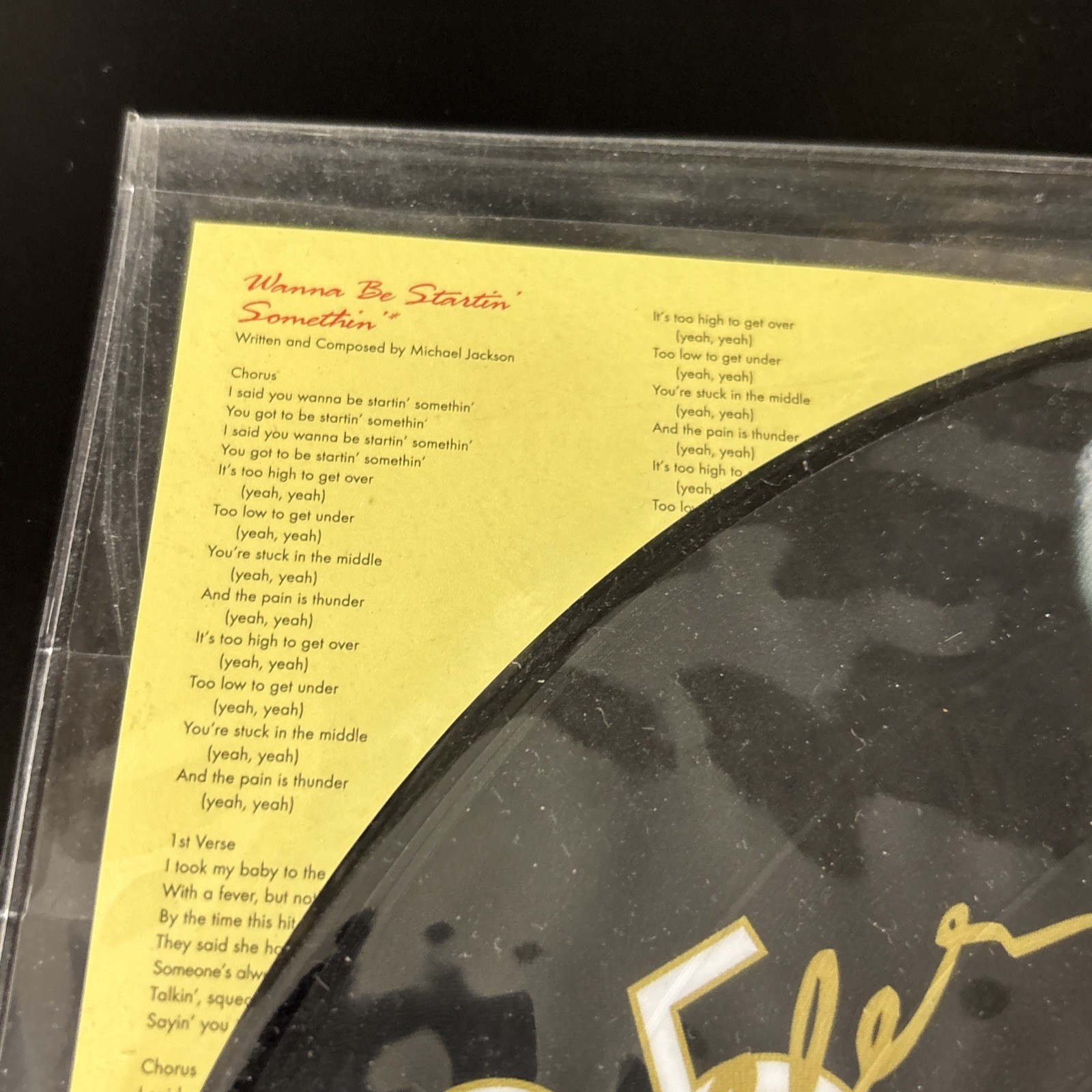 MICHAEL JACKSON “THRILLER 25TH ANNIVERSARY PICTURE DISC LP Collectible