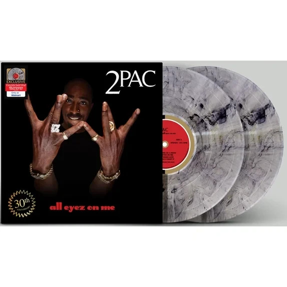 2PAC – all eyez on me 30th Anniversary 2 LP Concrete Swirl Vinyl Walmart Sealed