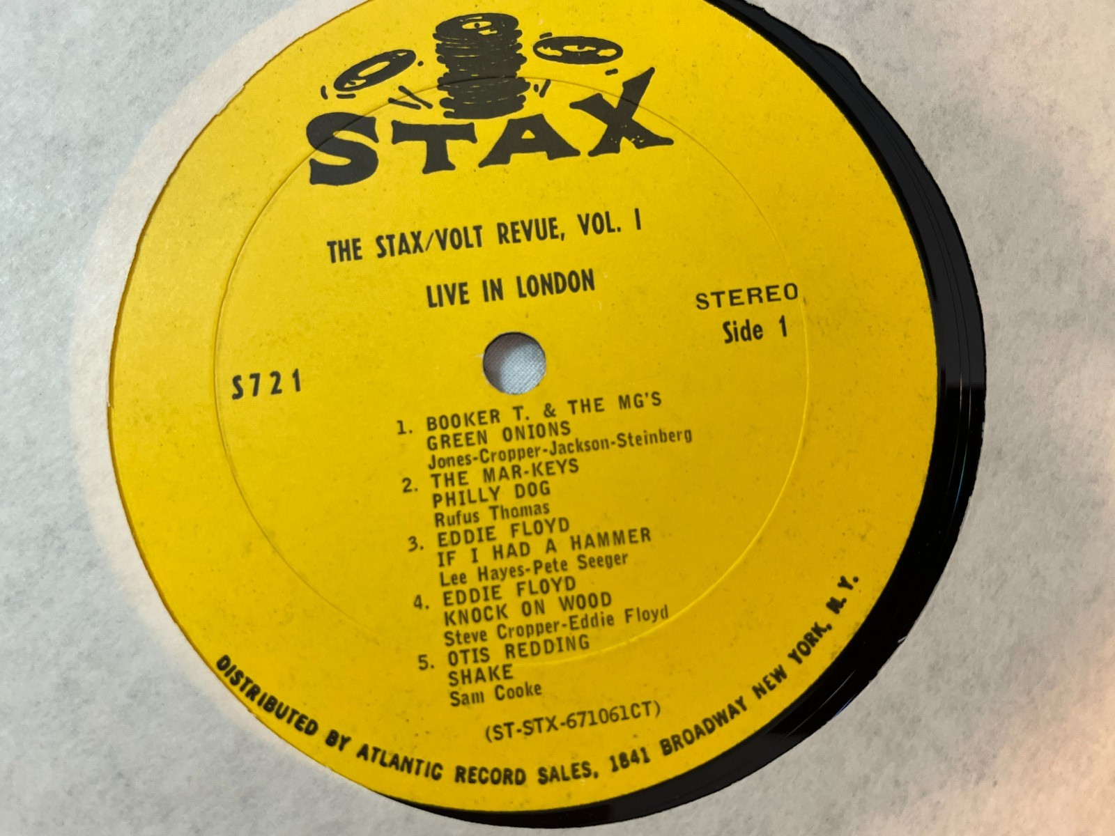 LP The Stax Volt Revue Volume One Live In London STAX S721 (G+/VG Vinyl)