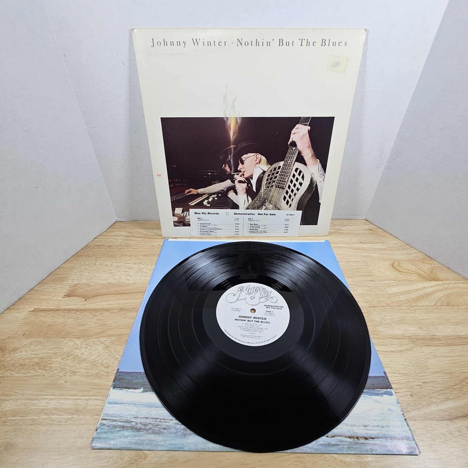 Johnny Winter Nothin’ But The Blues Blue Sky White Label Demo Promo