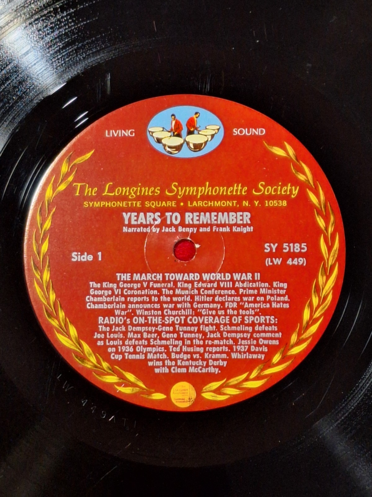 The Years To Remember ~ 1966 Vinyl, LP SY5185 Longines Symphonette PLAYS GREAT