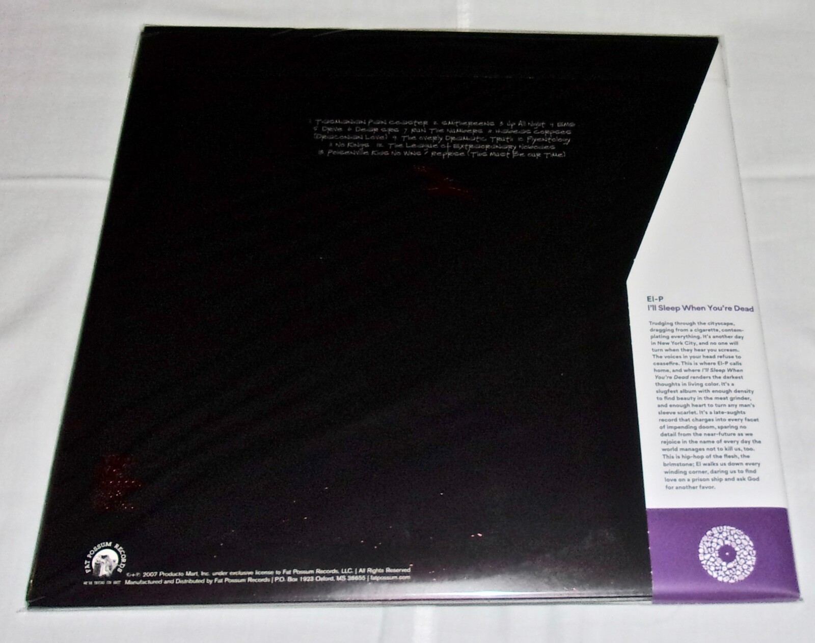 El-P: I’ll Sleep When You’re Dead (Red w/ Black Vinyl LP Record) Run the Jewels