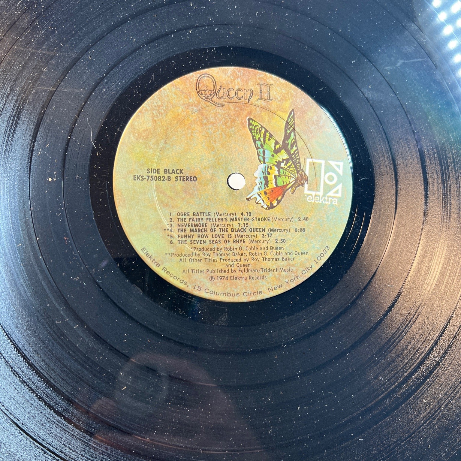 Queen – Queen II LP Record 1974 Elektra Rock 33 RPM US Press