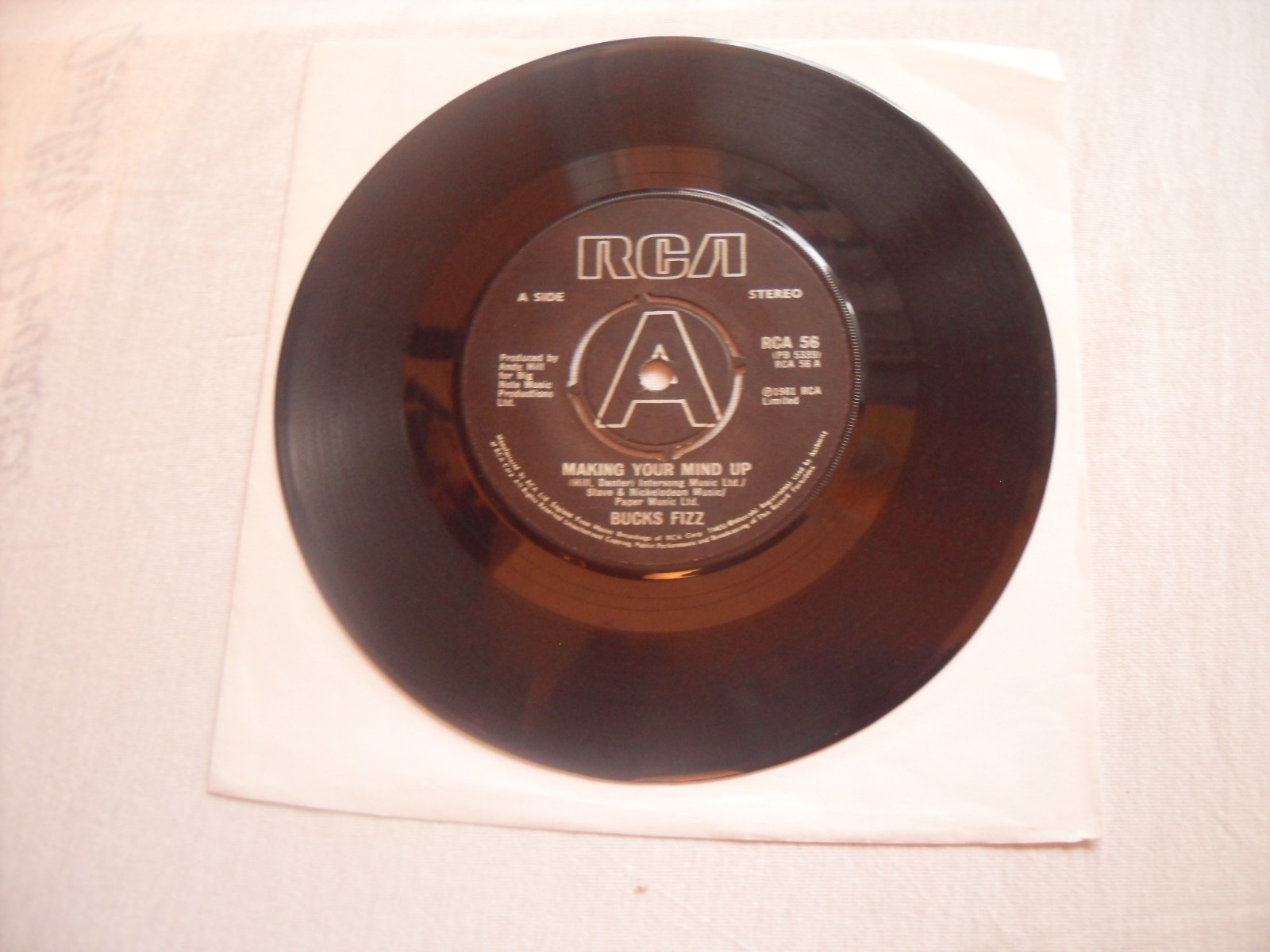 BUCKS FIZZ MAKING YOUR MIND UP RCA RECORDS UK 7″ VINYL SINGLE RECORD