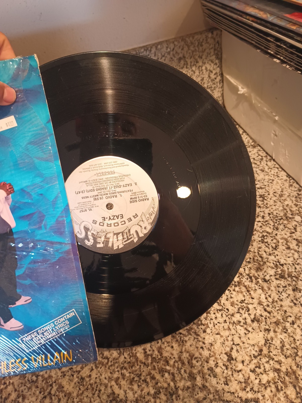 EAZY-E: Eazy-Duz-It 12″ Vinyl Record EP w/ Radio +Ruthless Villain 1988 P-3