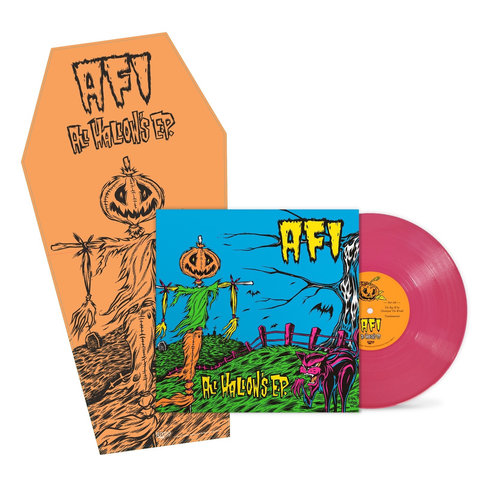 AFI – All Hallow’s E.P. – 🩷 Spectral Pink 25th Anniversary 10″ EP Poster New ✅