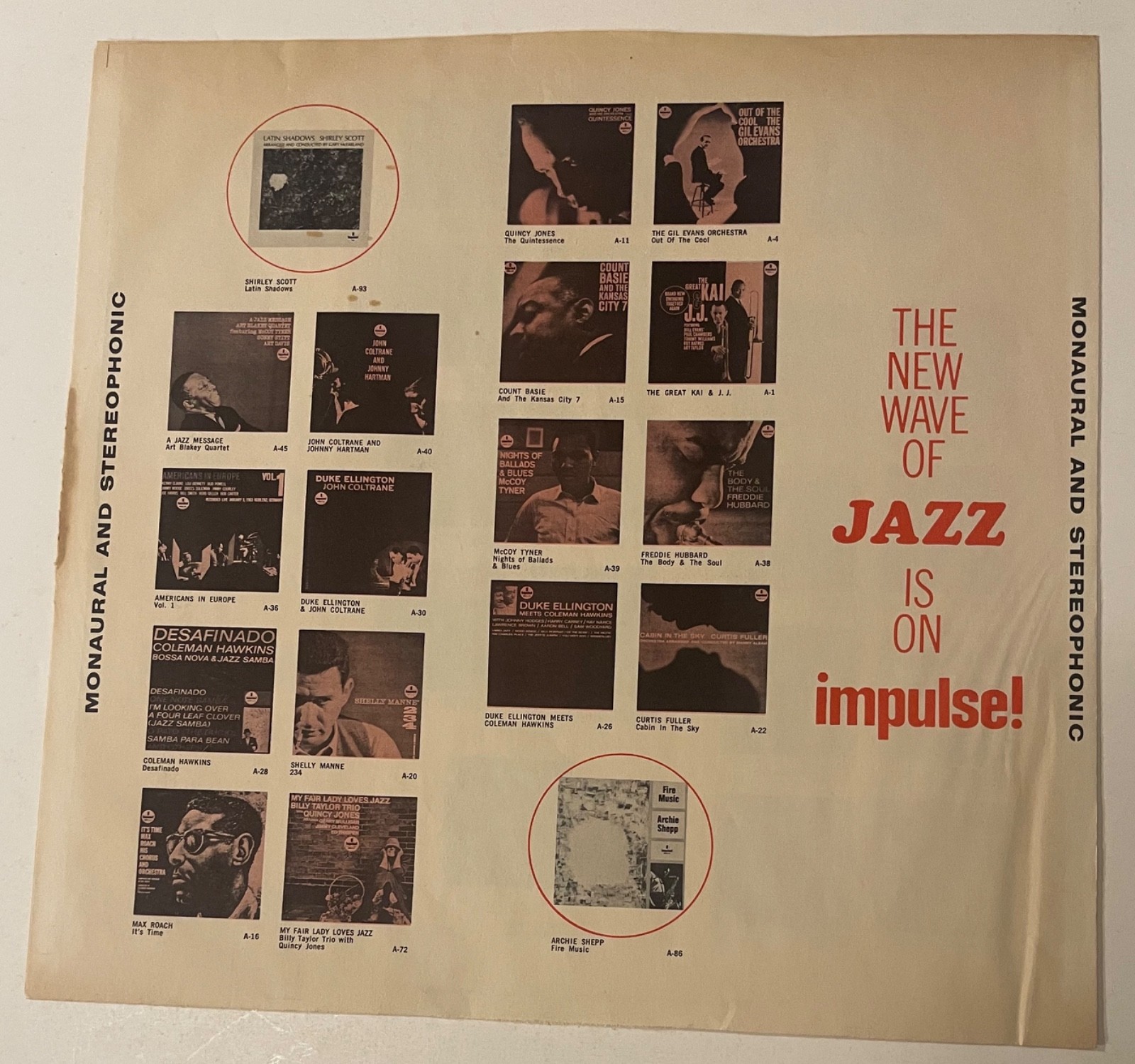 JOHN COLTRANE Expression 1967 Impulse Stereo AS-9120 Lp looks & plays EX+