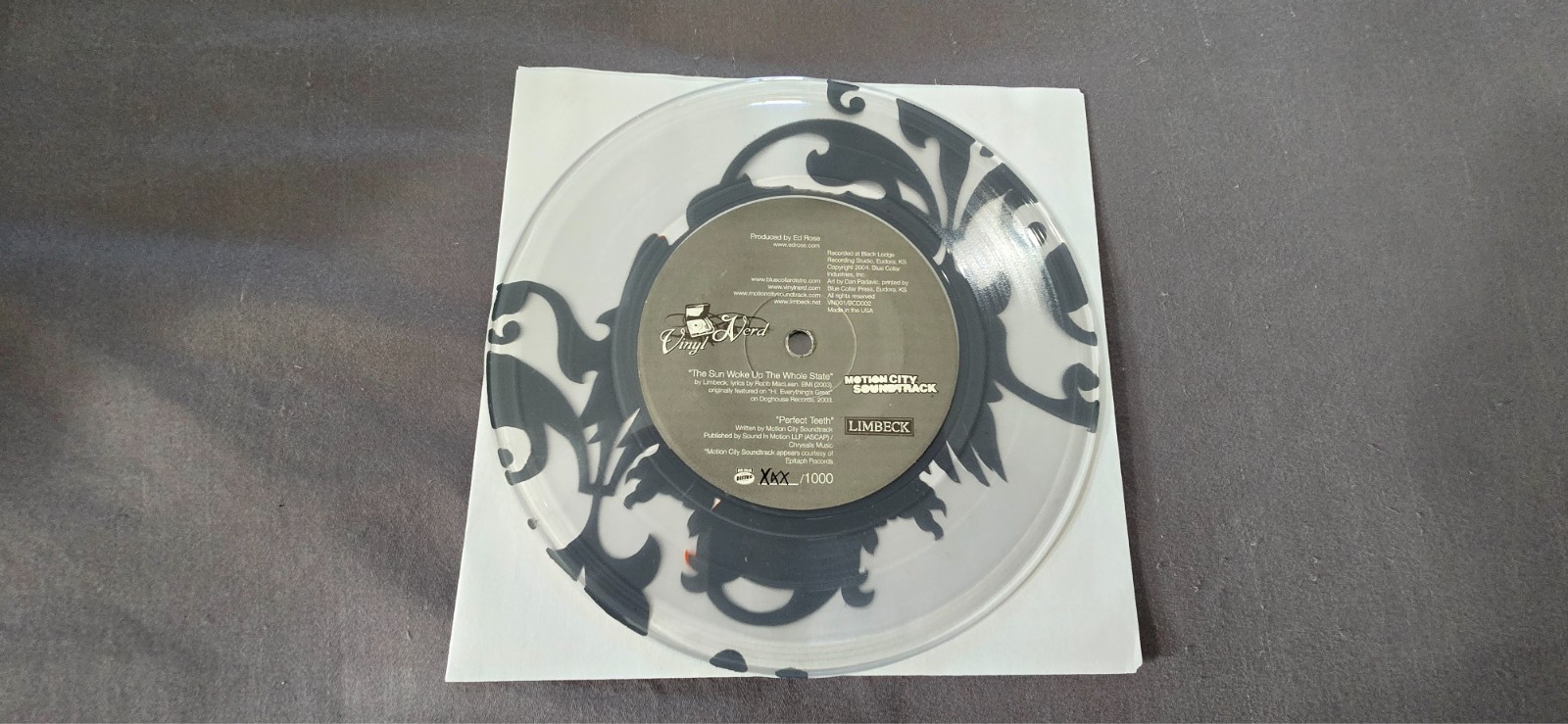 MOTION CITY SOUNDTRACK LIMBECK SPLIT SILK SCREENED VINYL #XXX OF 1000 Box #4