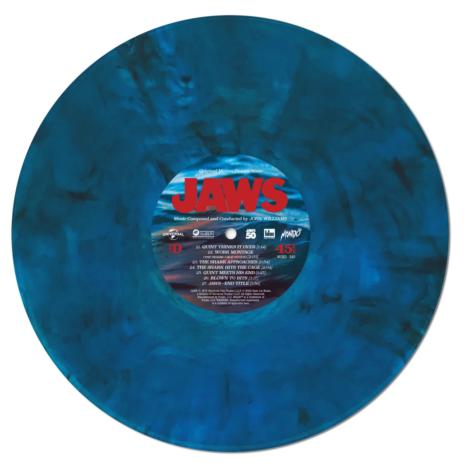 Mondo – Jaws 50 – Original Motion Picture Score – 2xLP Red & Blue Vinyl – NEW