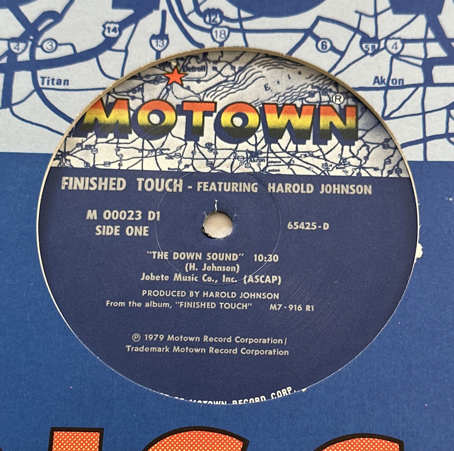 Finished Touch The Down Sound 1979 Motown 12” Vinyl Record Soul Disco Vg+ / Vg+