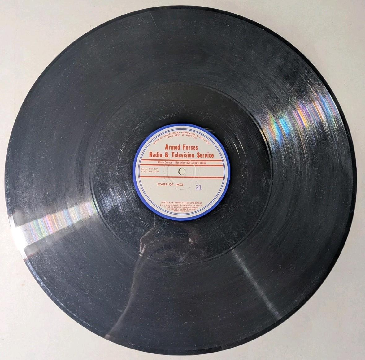 1957 AFRTS 16″ Transcription Disc Record Stars Of Jazz 21/Unit 99 16