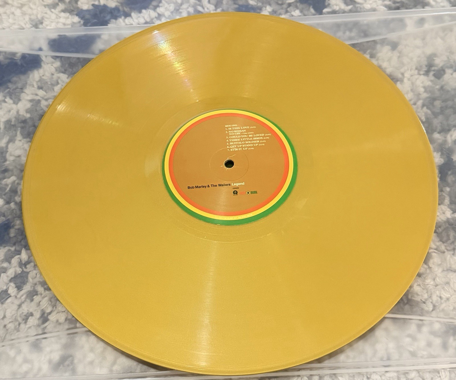 Bob Marley & The Wailers Legend Yellow Vinyl LP Record Only No Cover