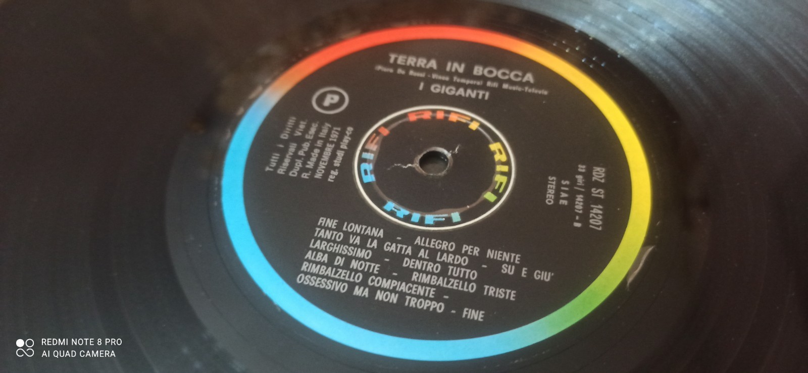 I GiGanti Lp Vinile TERRA IN BOCCA (Poesia Di Un Delitto) Rifi RDZ-ST14207 NM N