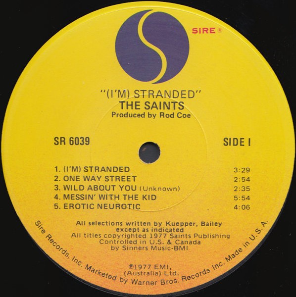 The Saints – (I’m) Stranded (LP) (Very Good Plus (VG+)) – 4046300410