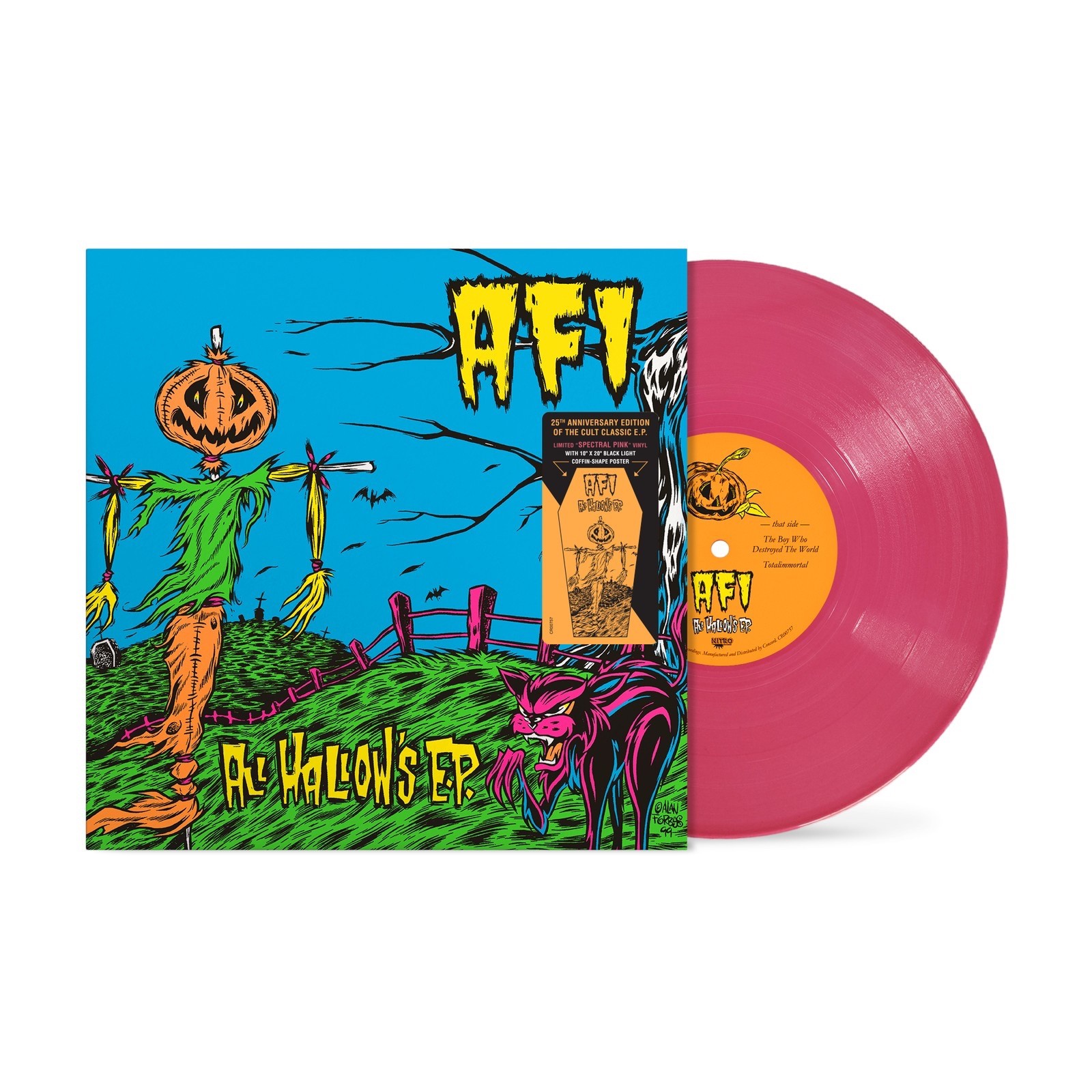 AFI – All Hallow’s E.P. – 🩷 Spectral Pink 25th Anniversary 10″ EP Poster New ✅