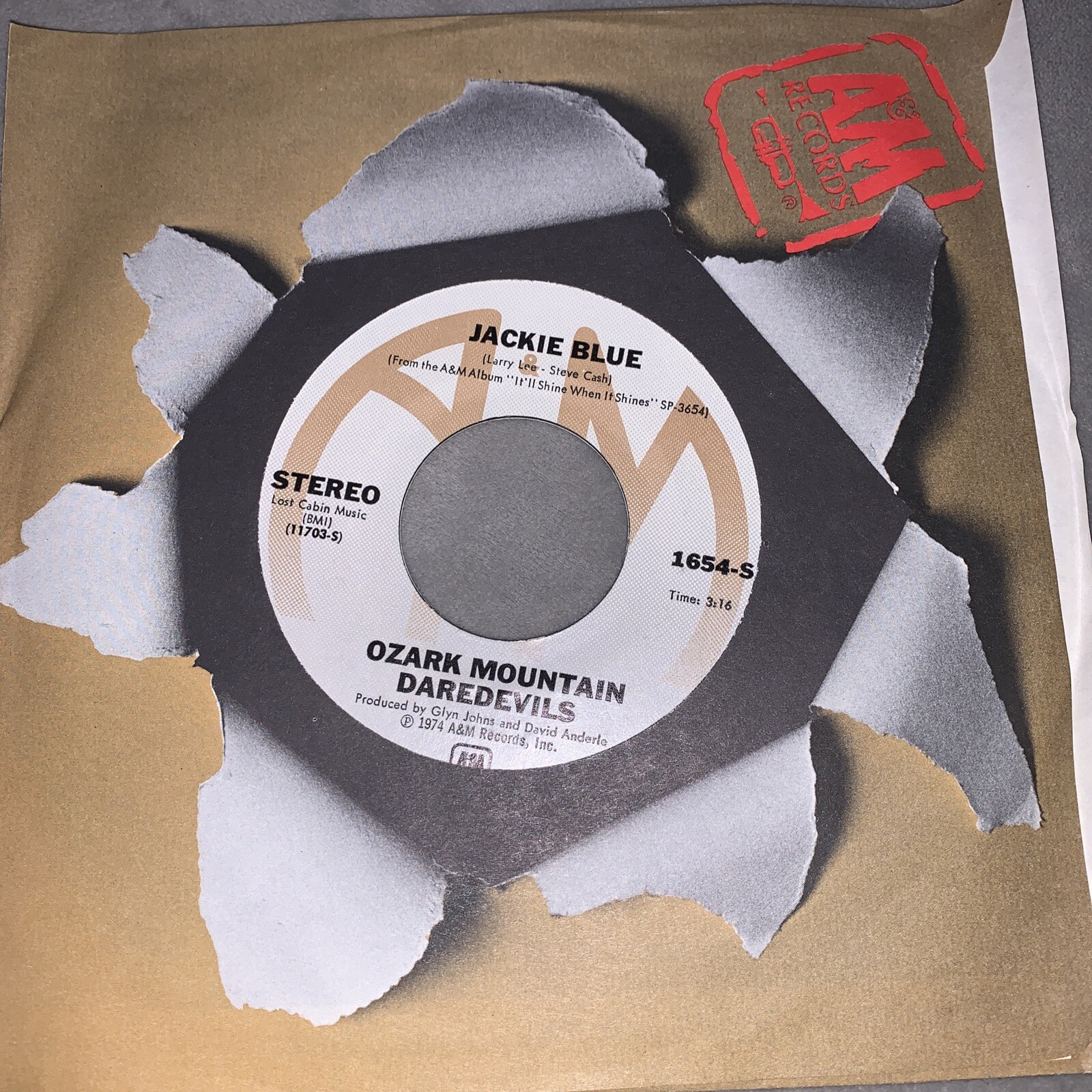 Ozark Mountain Daredevils “Jackie Blue” “Better Days” 45 Vg Tested 1974