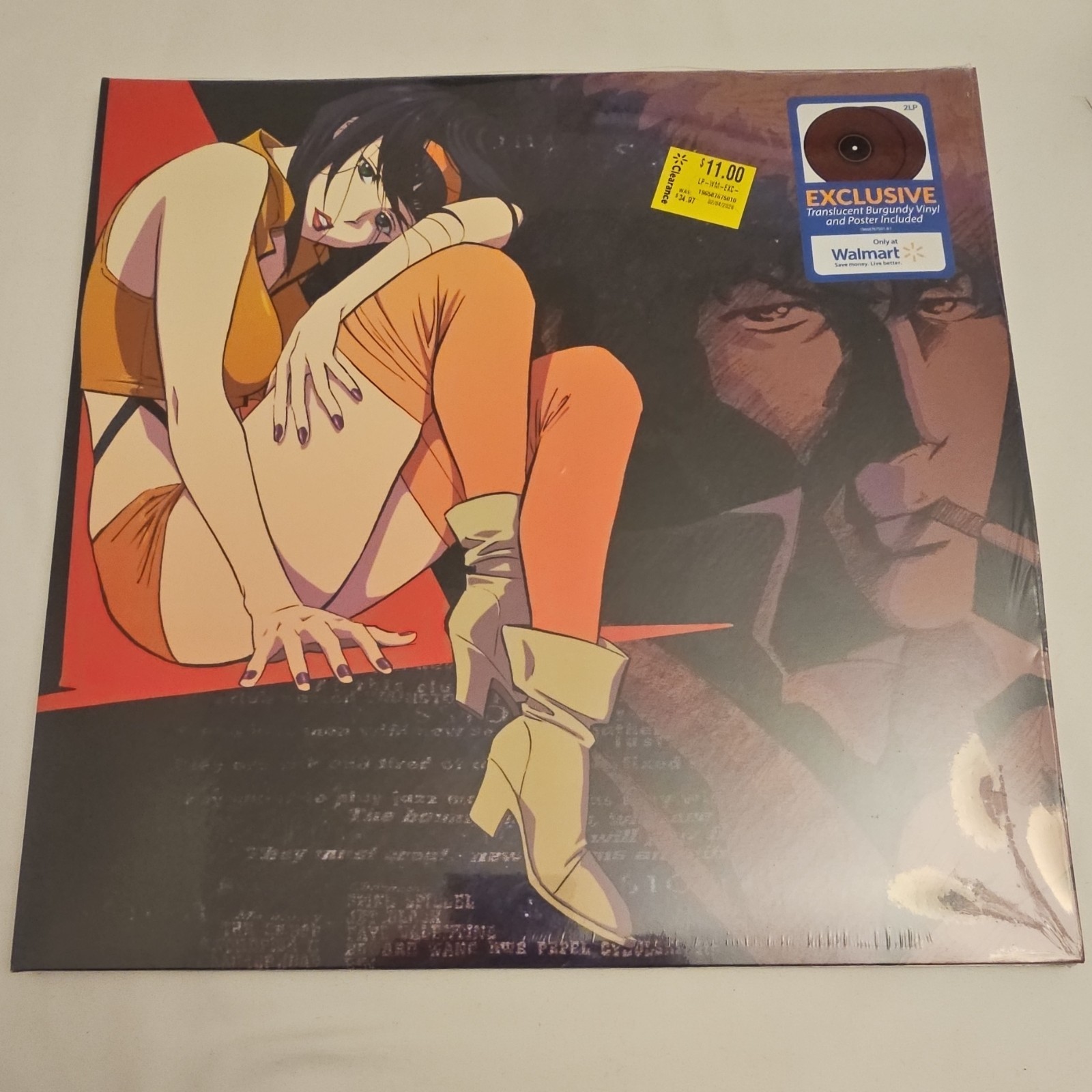 Cowboy Bebop Translucent Burgundy Vinyl Exclusive LP Milan Poster Included