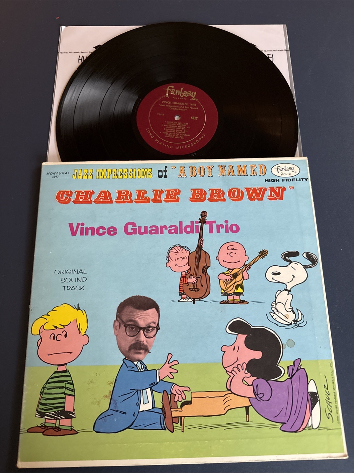 VINCE GUARALDI Jazz Impressions Charlie Brown 1964 LP EX+ to NM Beautiful Vinyl
