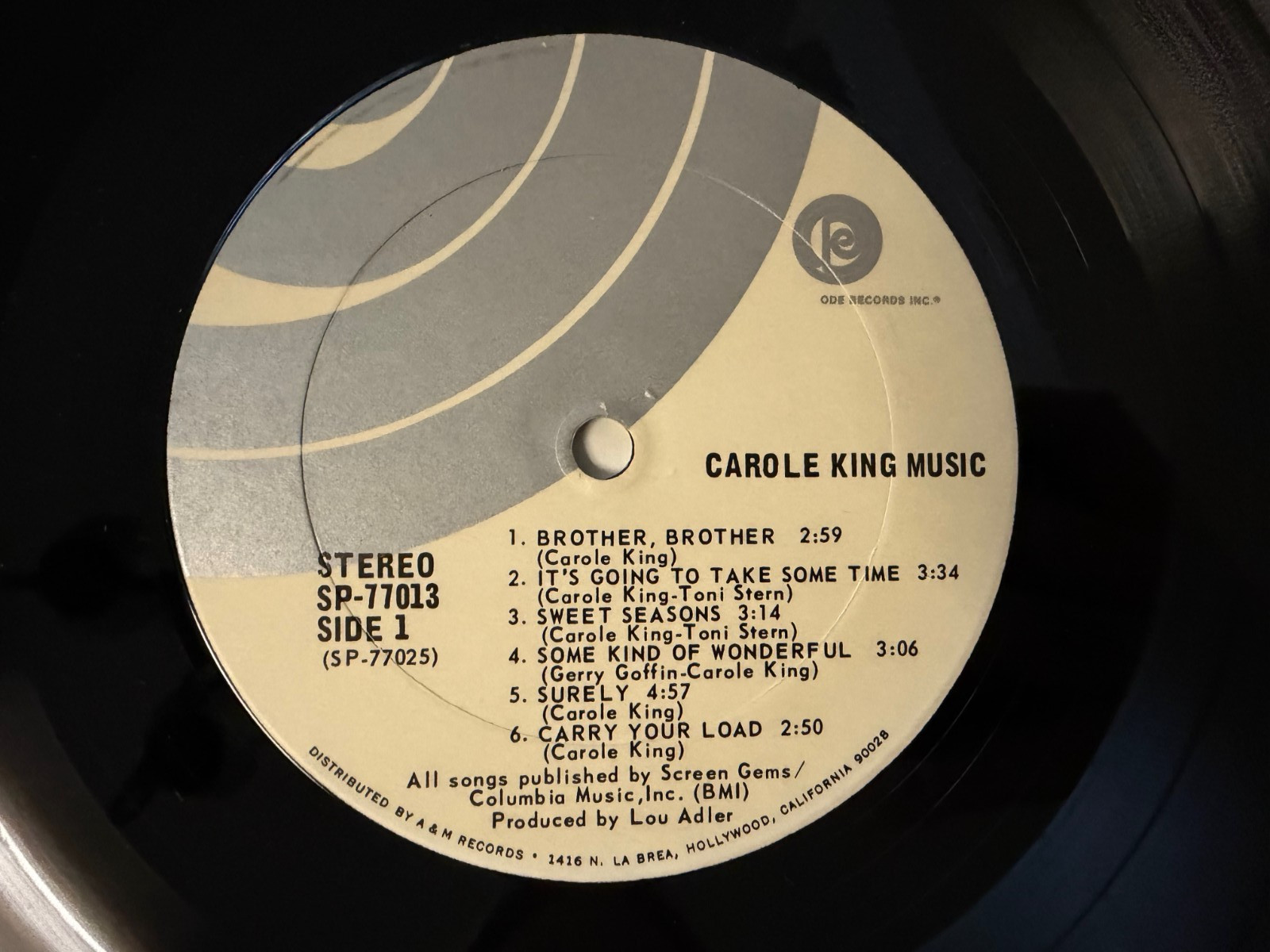 Carole King Music Gatefold LP w/ Insert – Ode Records SP 77013 SHRINK NM