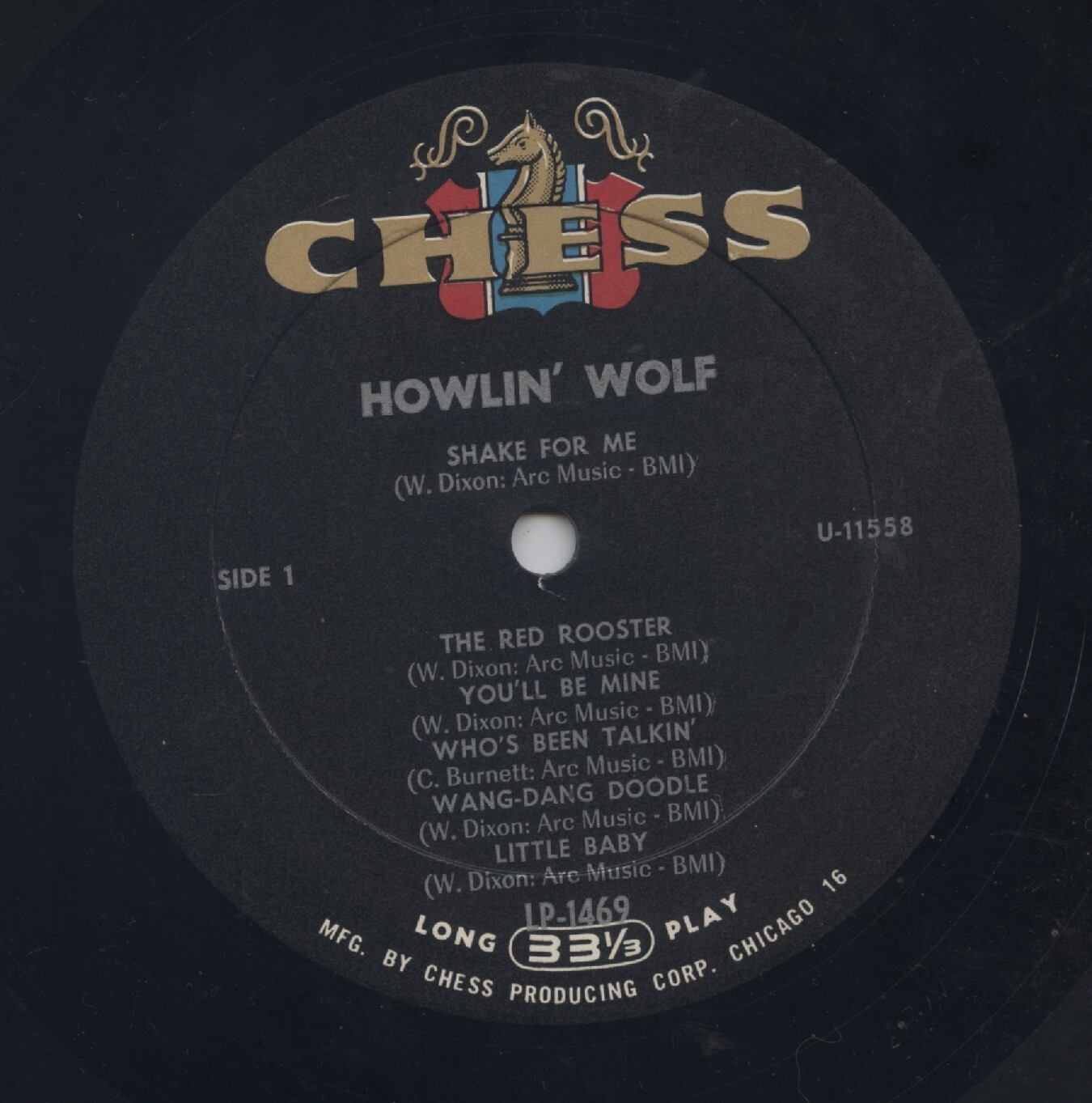 HOWLIN’ WOLF – HOWLIN’ WOLF. 1962 CHICAGO BLUES 12″ L.P. LABEL VARIANT.