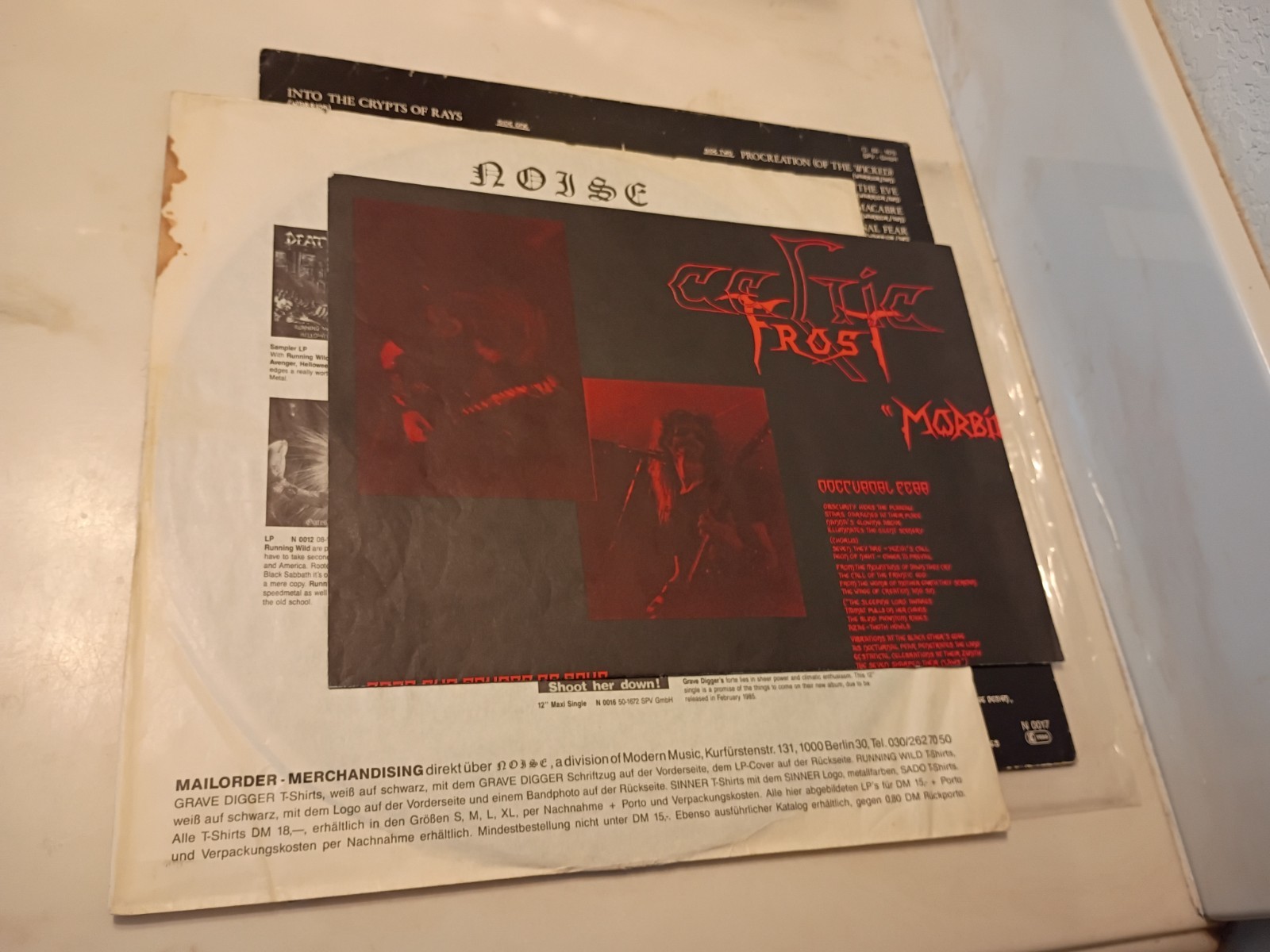 CELTIC FROST MORBID TALES LP 1984 NOISE RECORDS N 0017 W/POSTER & INNER METAL
