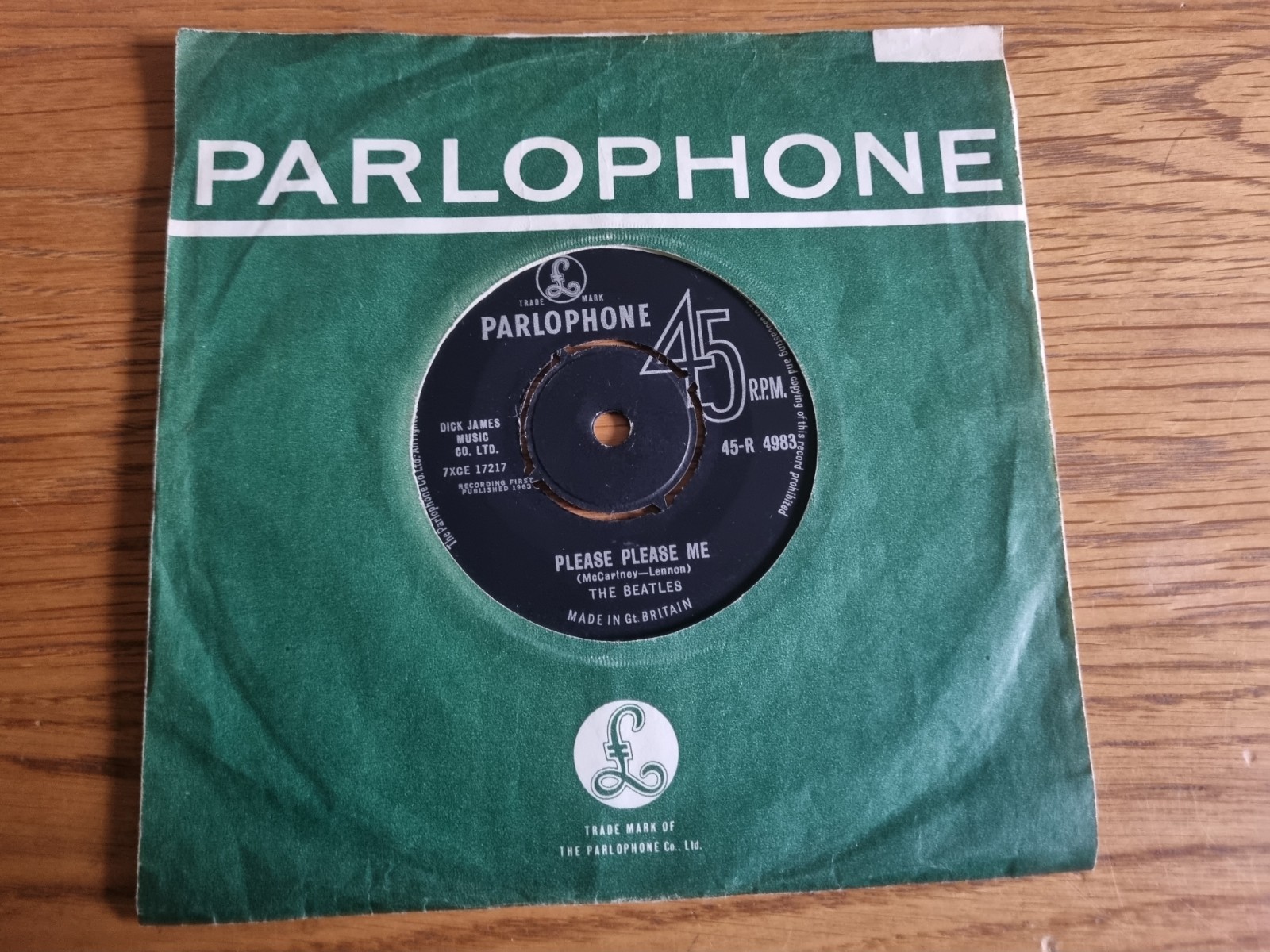 The Beatles – Please Please Me 1963 Parlophone 45-R 4983 Second Pressing 7″