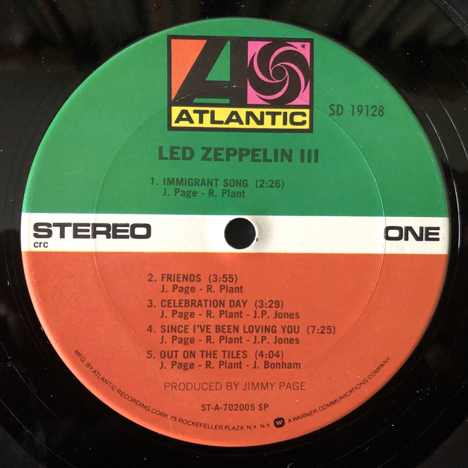 LED ZEPPELIN III 1982 Atlantic Gatefold CRC Columbia Club Carrollton VG++/VG