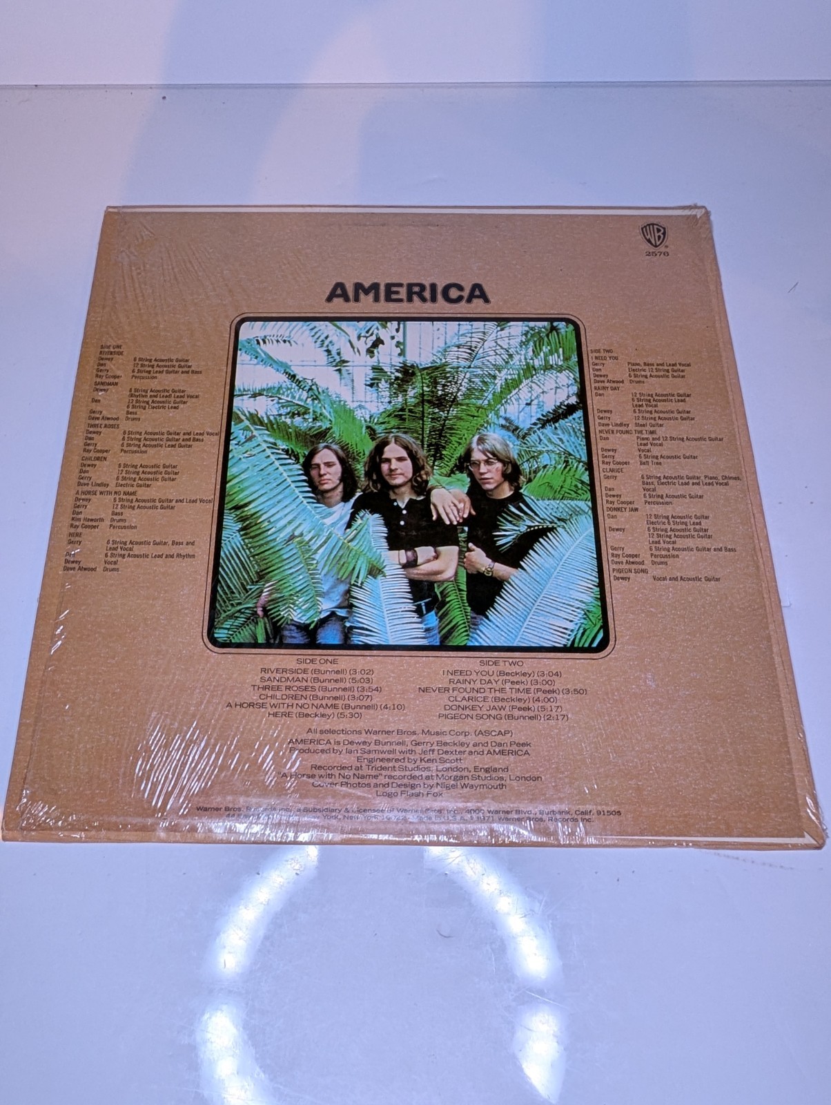 America BS 2576 Vinyl LP WB Records Stereo