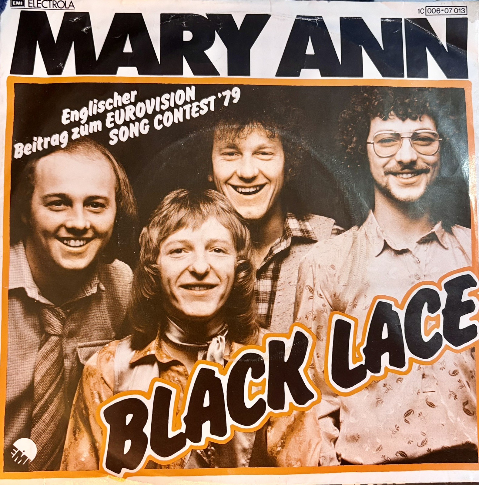 Eurovision UNITED KINGDOM 1979 BLACK LACE Mary Ann – GERMAN RELEASE – 7” single