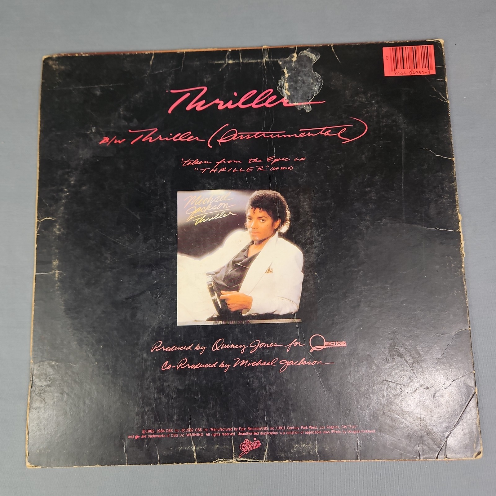 MICHAEL JACKSON THRILLER SPECIAL 12″ DANCE SINGLE VINYL EPIC POP 33 RPM