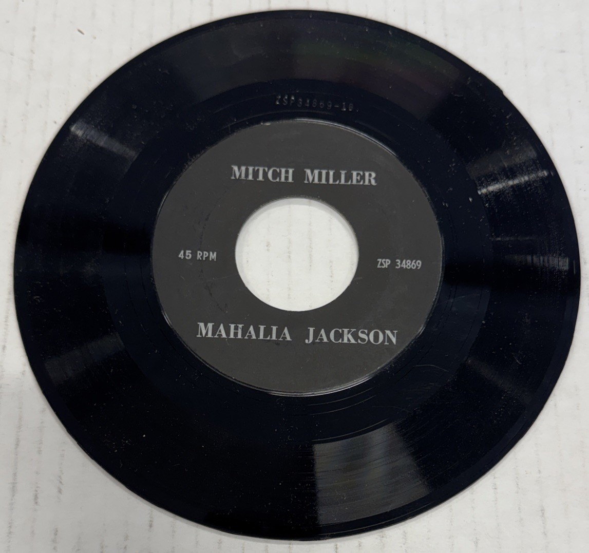 45rpm Non-Music Mahalia Jackson signs with Columbia Promo Mitch Miller
