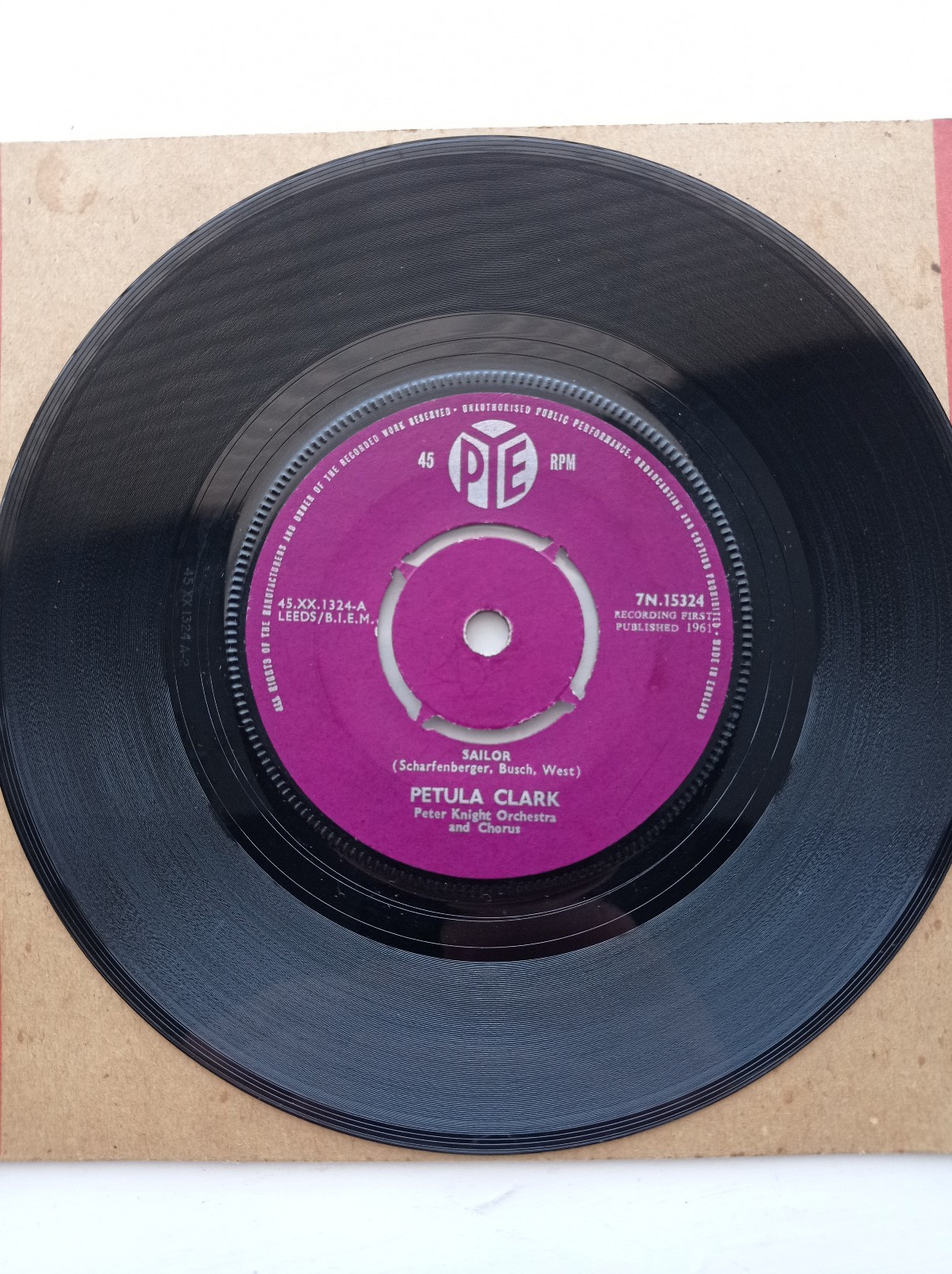Petula Clark: Sailor / My Heart 7″ single 1961 PYE Records Tested + Tracked post