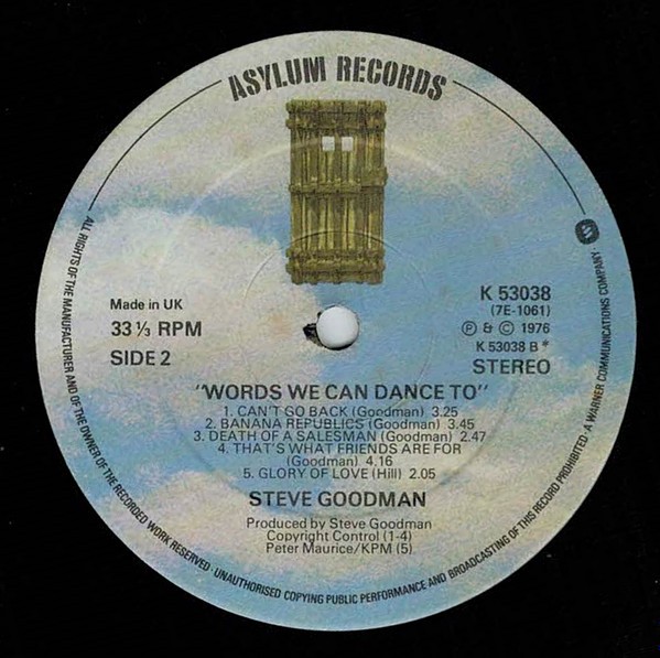 Steve Goodman – Words We Can Dance To (LP, Album) (Very Good Plus (VG+))