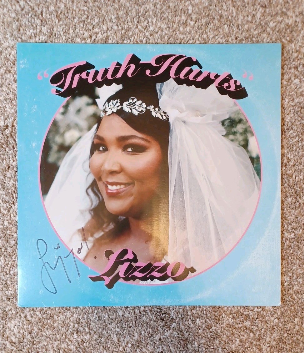SIGNED LIZZO Truth Hurts LP COLOR VINYL 12″ Autographed (Baby Blue)